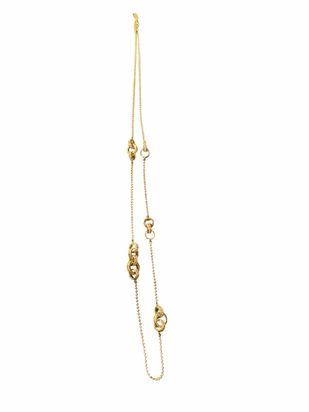 Coach Gold-Tone Knot & Bead Long Necklace - Women Jewelry
